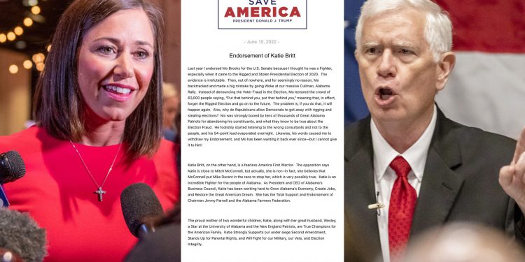 트럼프, 케이티 브릿 후보 지지 선언