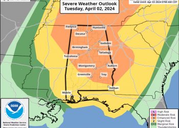 오늘 앨라배마에 토네이도 위험 높아…심야 악천후 대비해야