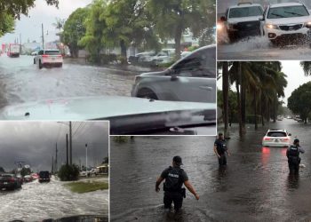 플로리다, 시간당 250㎜ 물폭탄…항공편 지연·고속도로 폐쇄