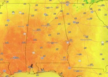 오늘 화씨 100도가 넘어가는 곳은 어디?