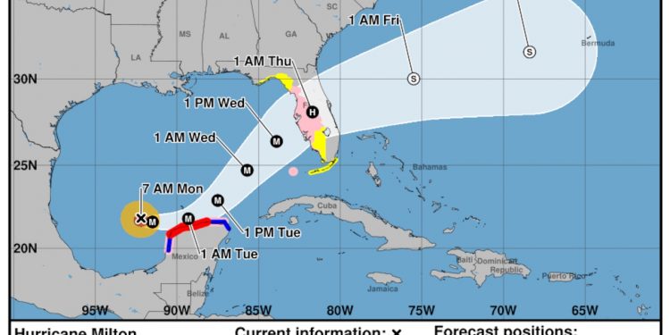 ‘헬렌’ 보냈는데…허리케인 ‘밀턴’, 미 플로리다로 북상 중