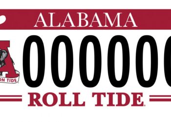 앨라배마 대학교, 복고풍 디자인의 새 차량 번호판 공개