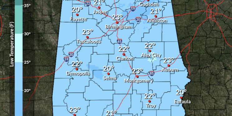 앨라배마, 2월 첫날 ‘10도대 한파’…이번 주부터 기온 회복