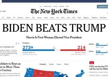 뉴욕타임스 “바이든이 트럼프를 패배시켰다”