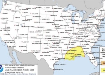 앨라배마 세밑 악천후 엄습한다