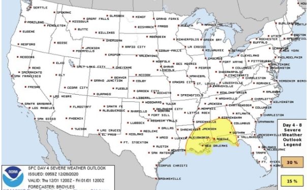 앨라배마 세밑 악천후 엄습한다