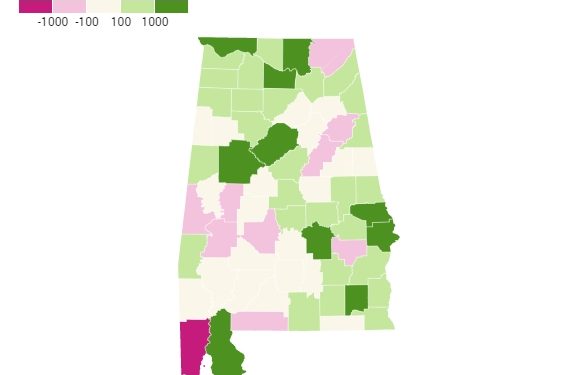 앨라배마 인구 매년 소폭 증가한다