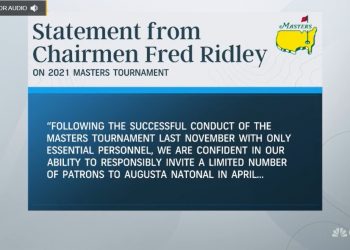 ‘명인 열전’ 마스터스, 2021년 관중 일부 입장 허용