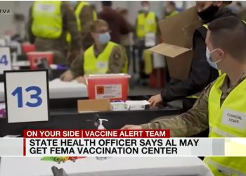 앨라배마, FEMA 전국 시험 백신센터 후보 제외