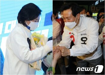 오세훈 50.5% vs 박영선 34.80%…당선가능성 더 벌어져