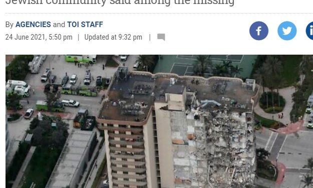 플로리다 아파트 붕괴..실종 159명