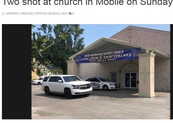 앨라배마 모빌의 한 교회에서 총격…두명 총 맞아