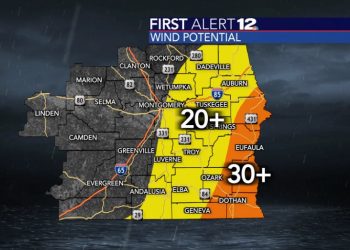 열대성 폭풍 프레드 앨라배마 동남부에 비 뿌려