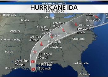 앨라배마 북부, 아이다 영향권 