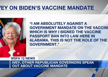 아이비 AL 주지사, “바이든 백신의무화에 맞서 싸울 것”