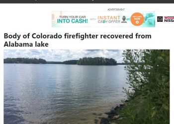 앨라배마 호수에서 소방관 시신 발견