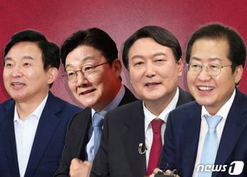홍준표 30.7% 윤석열 25.1% 유승민 20.6%…李와 경쟁력도 洪 ‘선전’