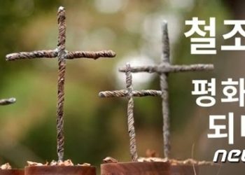 로마 수놓은 ‘DMZ 철조망 십자가’ 136개…문대통령 ‘한반도 평화’ 기원