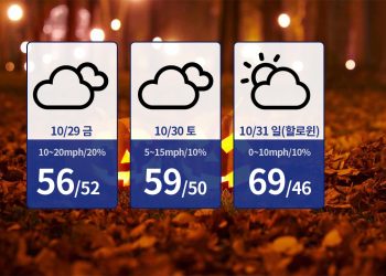 산들바람 불고 난 뒤 주말엔 매서운 겨울 느낌