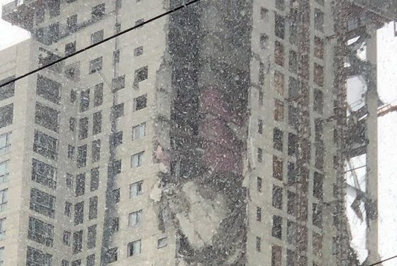 광주 신축 아파트 16개층 외벽 붕괴…6명 실종·155세대 대피령