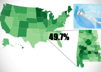 앨라배마, 백신 접종율 전국 최하위…50%도 안돼