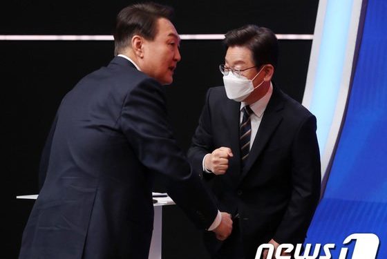 토론 끝낸 여야 ‘티격태격’…”尹 횡설수설 답변””李 고압적 자세”