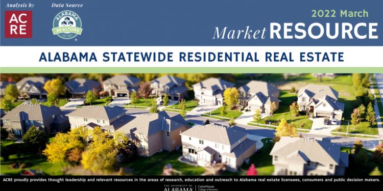 3월 앨라배마주 전체 주택판매량 전년대비 1.2% 감소
