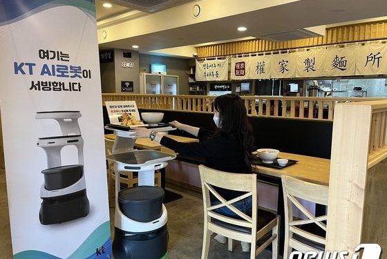 “사람 대신 서빙 척척”…KT AI로봇, 수도권 북부·강원 일대서 100대↑