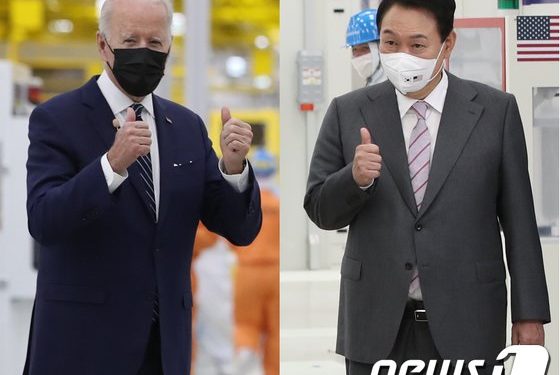 尹·바이든 “반도체 협력 강화” 엄지척…이재용 “매우 감사”
