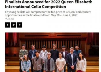 ‘퀸 엘리자베스 국제콩쿠르’ 첼로 부문 결선 한국인 4명 진출