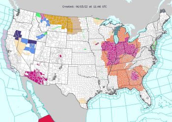 앨라배마 주 전역에 폭염주의보 발령