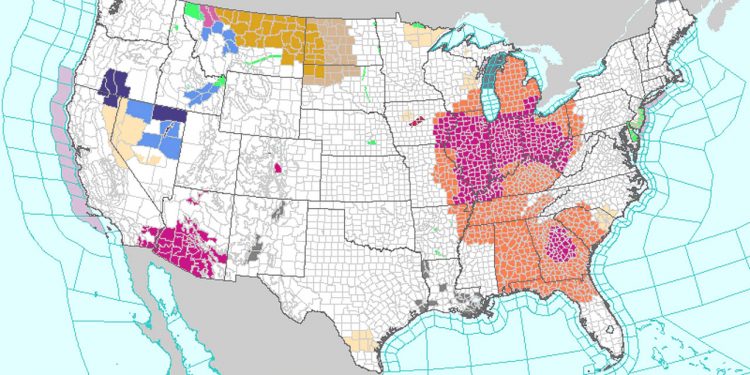 앨라배마 주 전역에 폭염주의보 발령