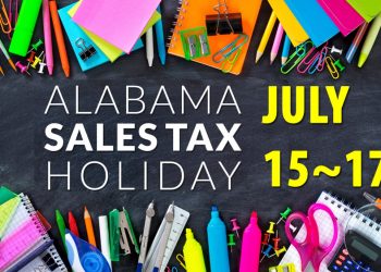 앨라배마 이번 주말 백투스쿨 판매세 면제