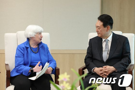美옐런, 尹·정부·기업 잇단 만남…’경제 동맹’ 강화