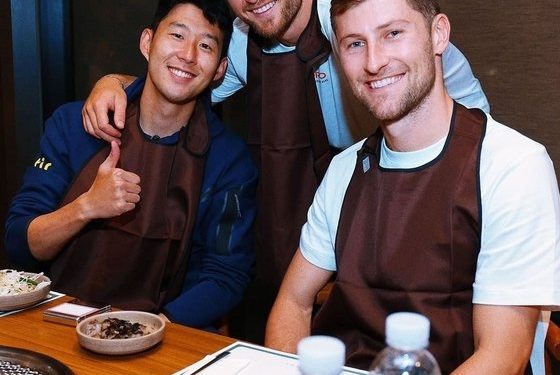 장충동 한식집에 토트넘 우르르 ‘갈비 회식’…손흥민이 쐈다