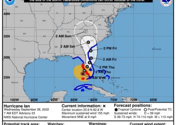 허리케인 ‘이안’ 5등급 가까이 성장…155마일 강풍