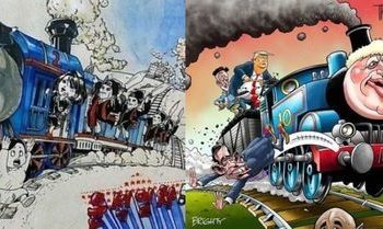 금상 탄 ‘윤석열차’ 영국 일간지 만평 표절 의혹…확정시 수상 취소