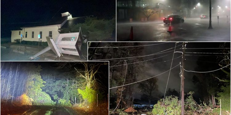 심한 폭풍·토네이도 지나면서 정전 및 피해 속출