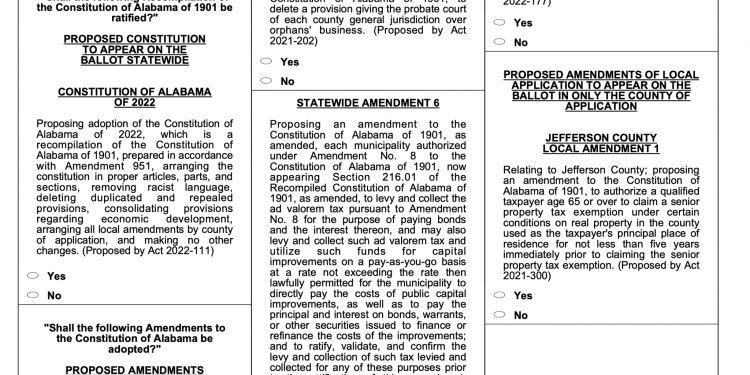화요일 투표용지에 올라오는 10개의 주 수정헌법