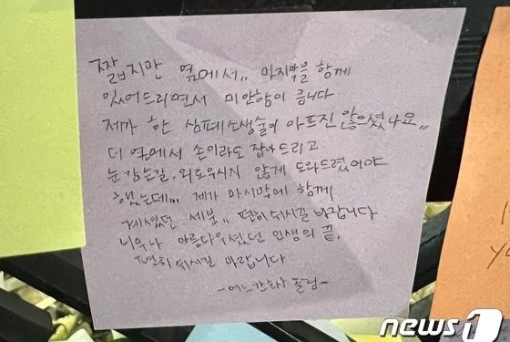 “마지막 세 분, 제 CPR 안 아프셨나요” 이태원역 간호사의 애도 쪽지
