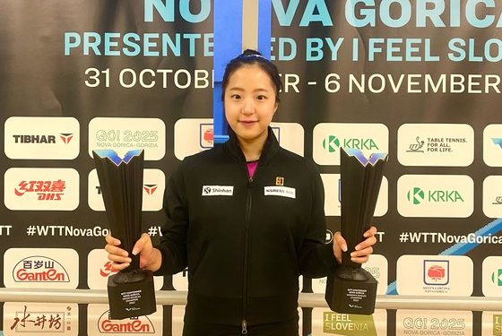 ‘부상 회복’ 탁구 신유빈, WTT 컨텐더 단식·혼합복식 2관왕