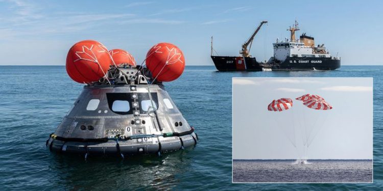 나사 무인우주선 ‘오리온’ 달 궤도 비행 마친 후 무사 귀환