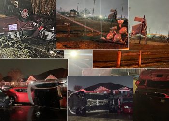 오늘 새벽 몽고메리에 토네이도 피해…차 뒤집어지고 나무 쓰러져