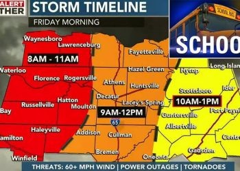 북 앨라배마 지역 학교들, 금요일 휴교 “가상학습”