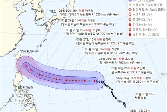 괌 강타한 초강력 태풍 ‘마와르’…”한반도 영향 내주 초 윤곽”