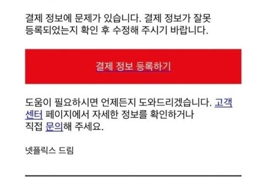 “회원님 계정이 보류중입니다”…넷플릭스 또 ‘피싱주의보’
