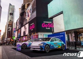 ‘아트’ 입은 현대차…뉴욕 한복판서 부산엑스포 홍보