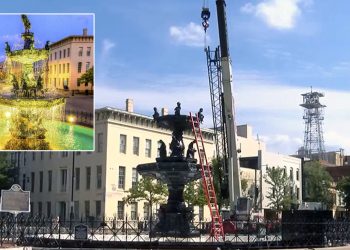 몽고메리 명물 분수대 새롭게 복원돼 설치되다