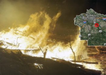 몽고메리 동부지역서 산불…추가 화재 우려