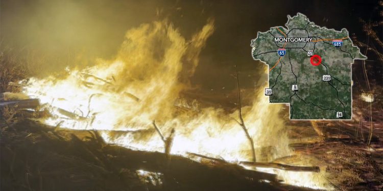 몽고메리 동부지역서 산불…추가 화재 우려